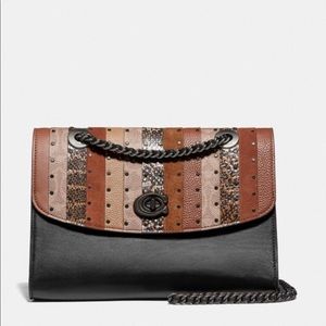 Coach Exotic Patchwork Stripe Parker, little scratch in front of the bag